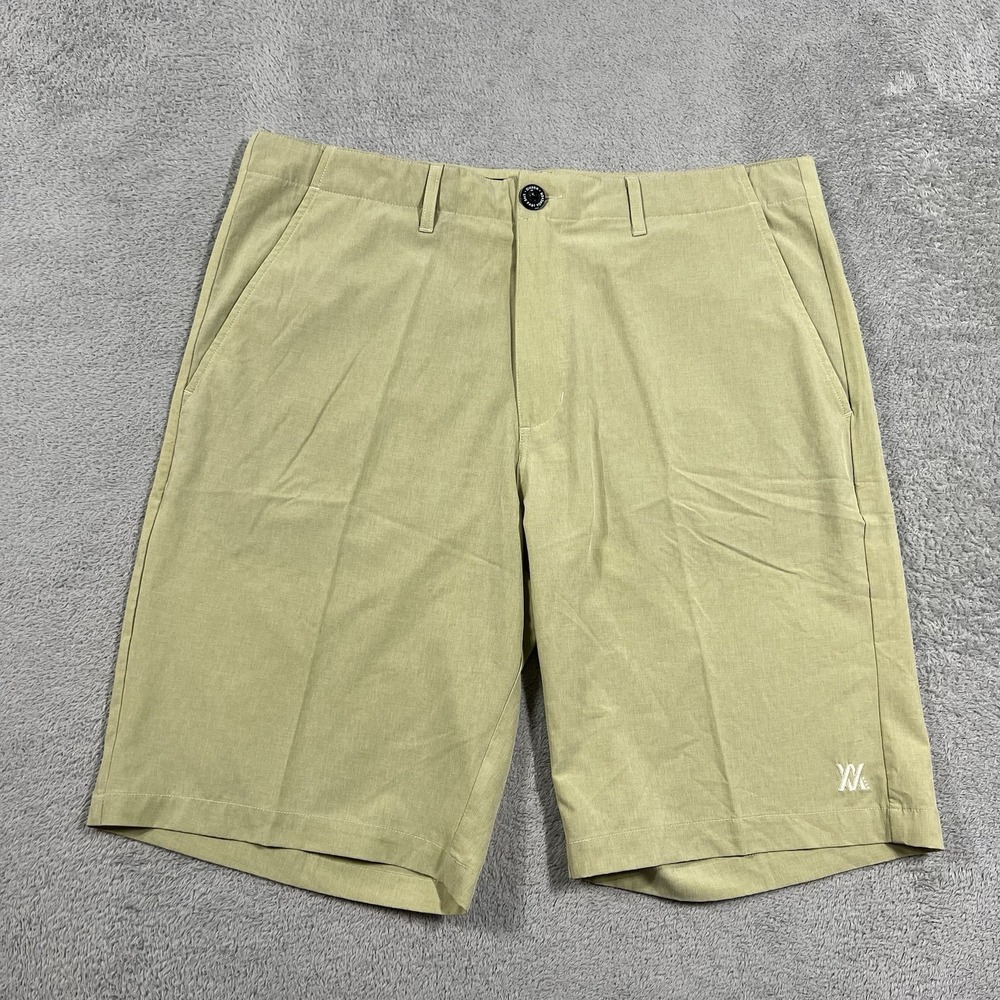 Dixxon Shorts Mens 36 Beige Hybrid Performance Stretch Lightweight